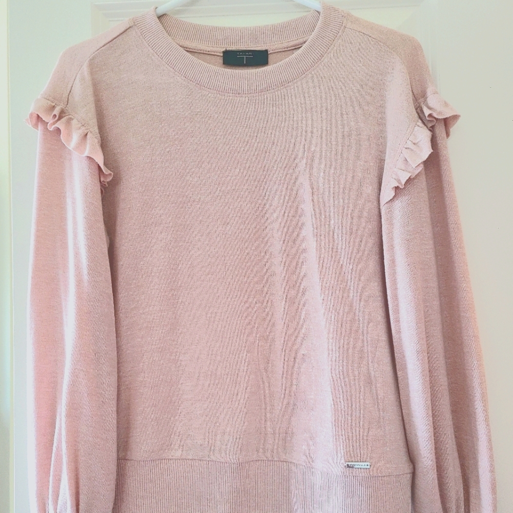 Tahari soft pink sweater